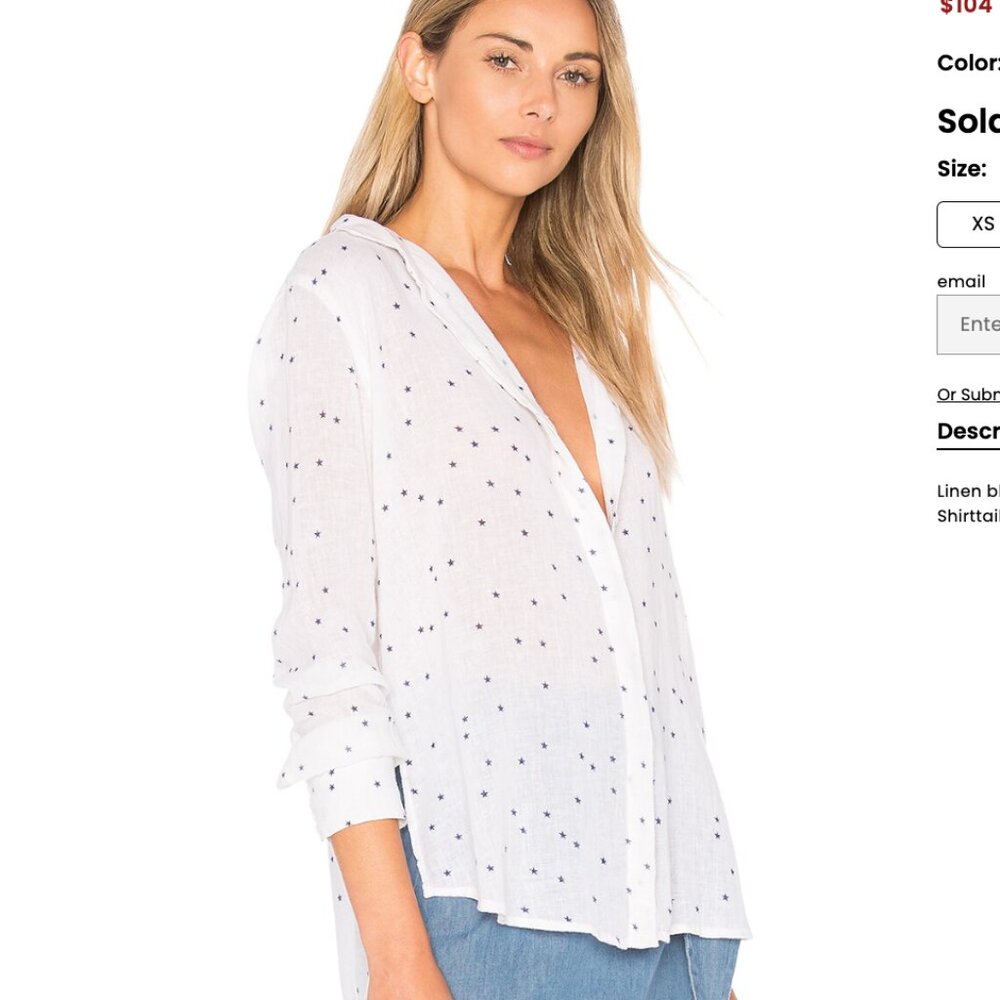 Rails Sydney Button Down with Navy‎ Stars
